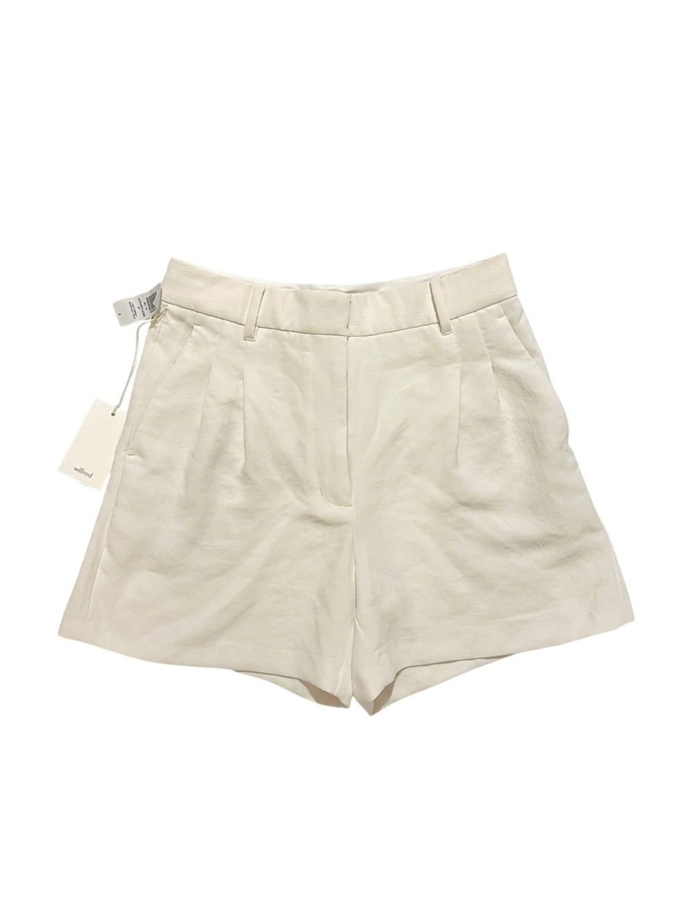NWT💕 Aritzia Wilfred The Effortless Short 5” - Light Birch SZ 8 - Picture 2 of 5